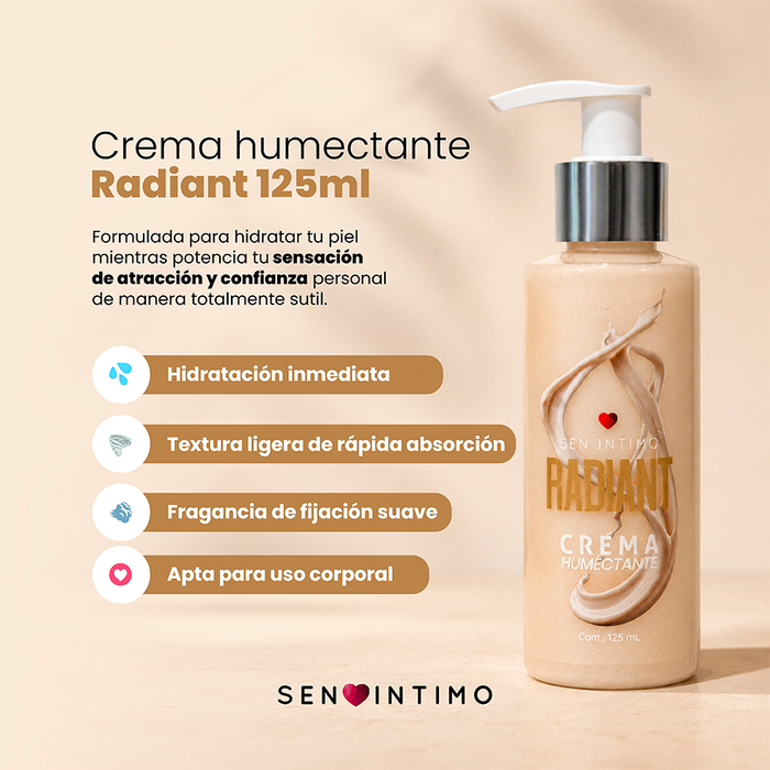 Crema Humectante con Phermonas Radiant X 125 mL Sen Intimo