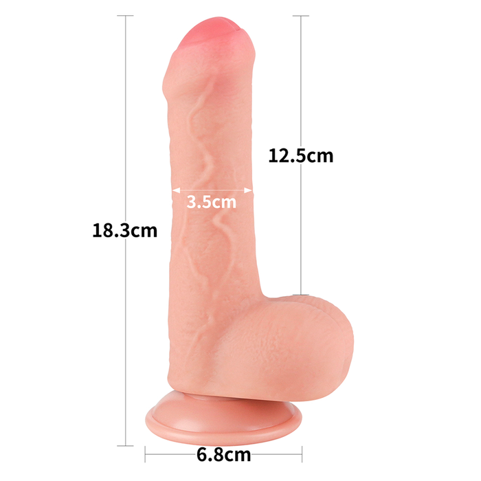 Dildo Realista 7'' Sliding Skin Dual Layer Dong