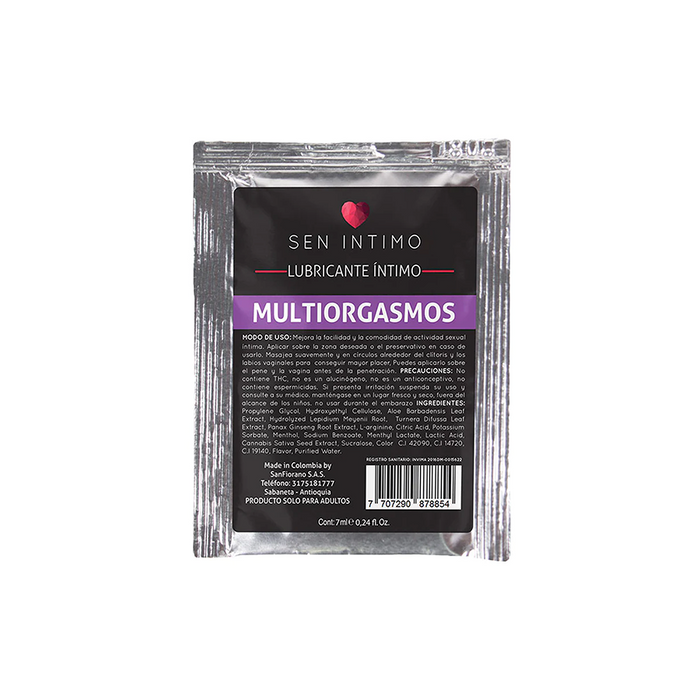 Lubricante Íntimo Multiorgasmos Sachet x 7 ml by Sen Íntimo