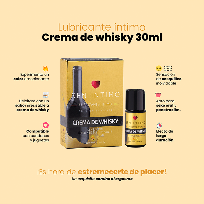 Lubricante Íntimo Crema de Whisky Sensación Caliente electrizante x 30 ml by Sen Íntimo