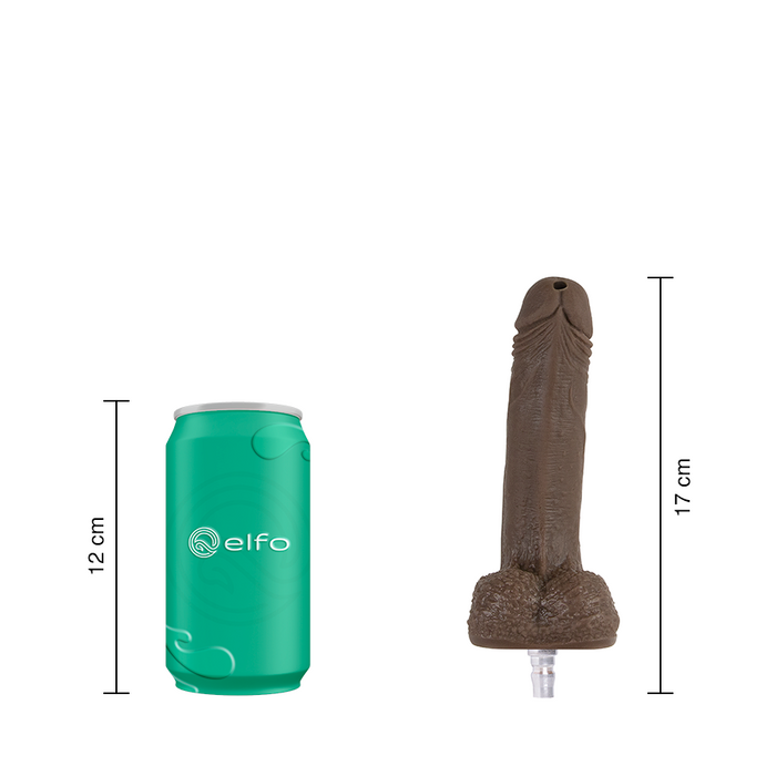 Dildo Uriel Brown compatible con Robbocock Machine