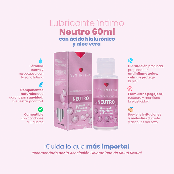 Lubricante Neutro con Ácido Hialurónico y Aloé x 60 ml by Sen Ìntimo