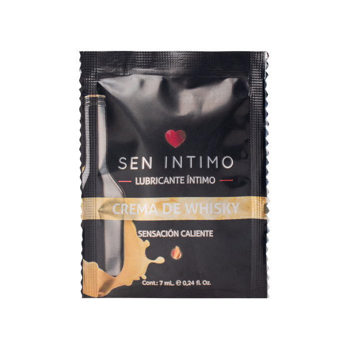 Lubricante Íntimo Crema De Whisky Sachet Sensación Caliente x 7 ml Sen Íntimo