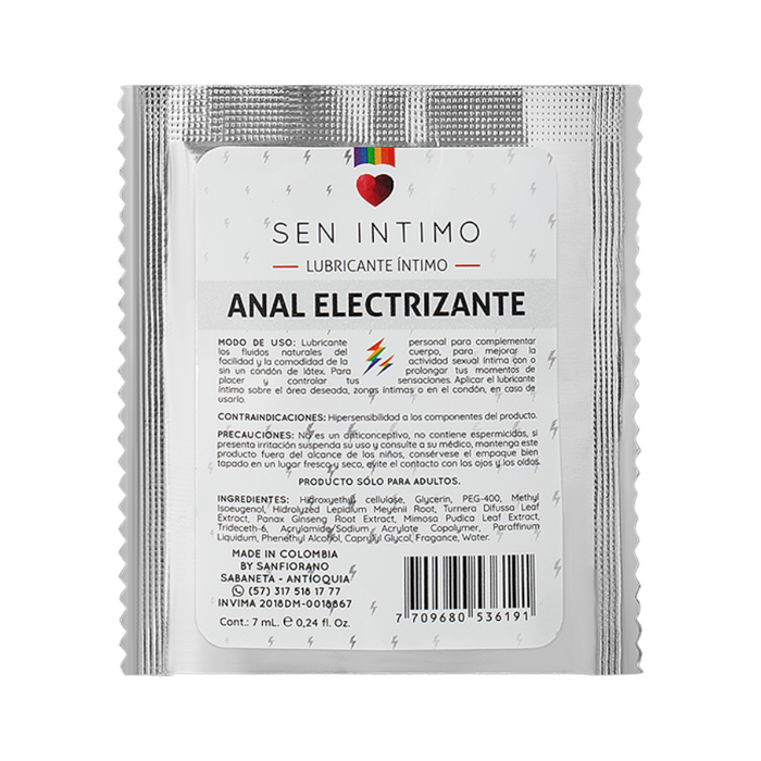 Lubricante ntimo Anal Electrizante Sachet x 7 ml by Sen ntimo - TiendaCereza.com | Sex Shop Lubricante ntimo Anal Electrizante Sachet x 7 ml by Sen ntimo - TiendaCereza.com | Sex Shop