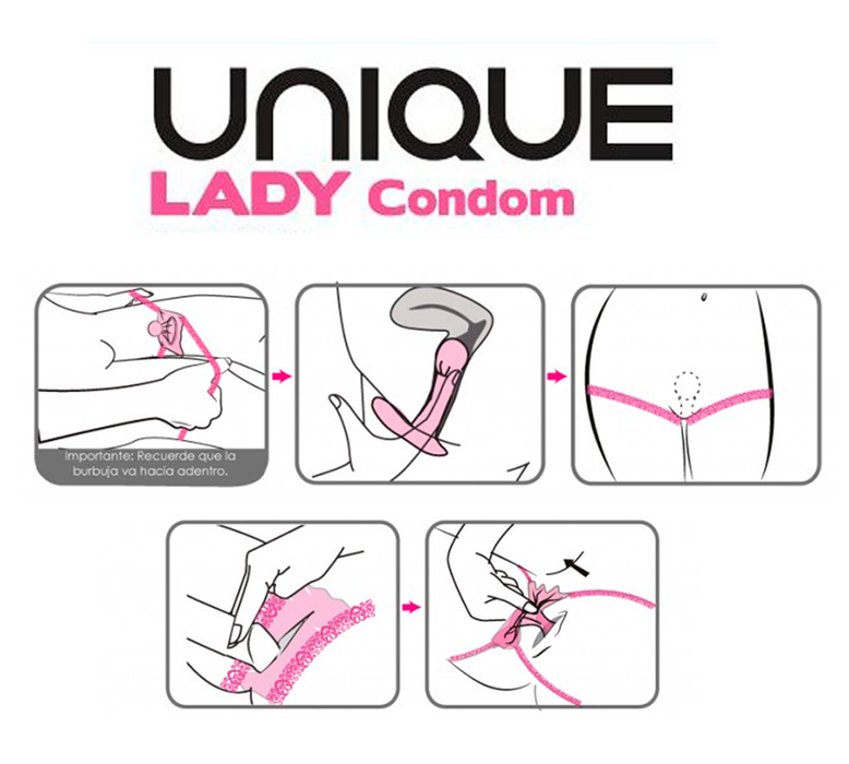 Lady Condom Uniq Condón Femenino x 3 Unidades