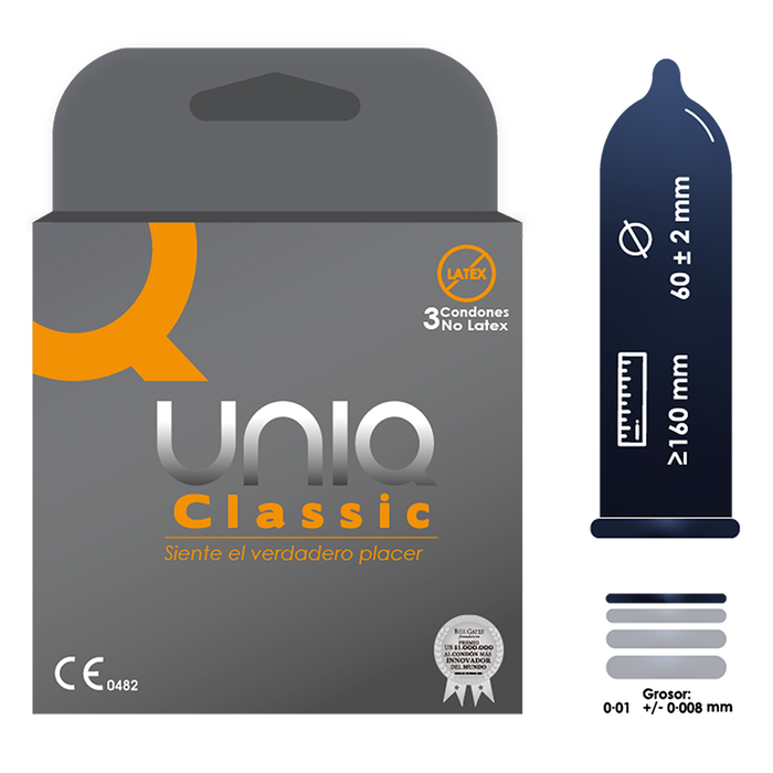 Condón Classic Uniq x 3 Unidades