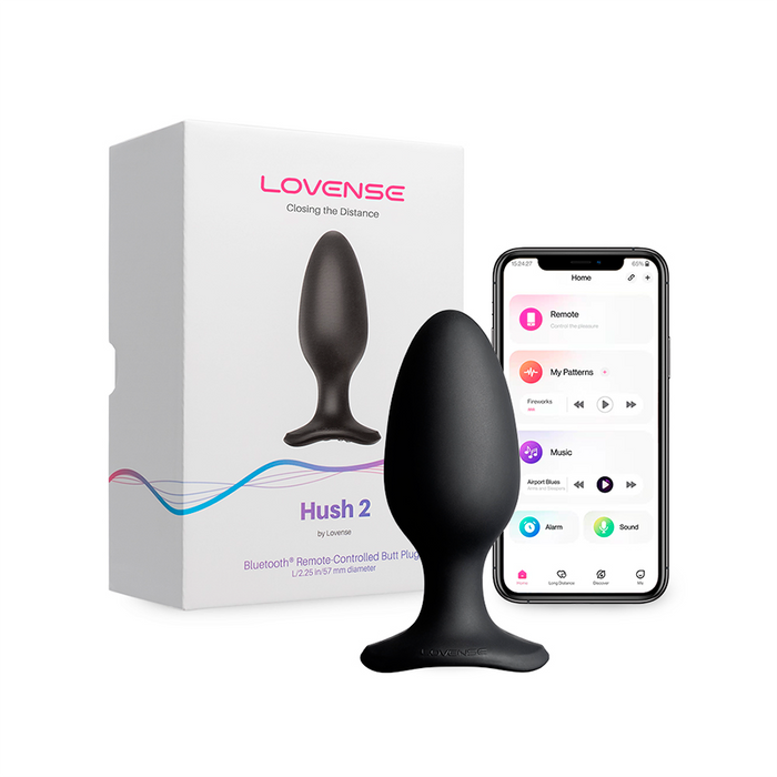 Plug Anal Vibrador Hush 2 (2.25 Pulgadas) Controlado por APP Global by Lovense