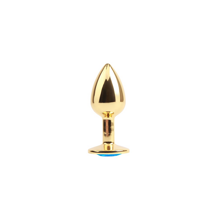 Plug Anal Gold Blue Gem