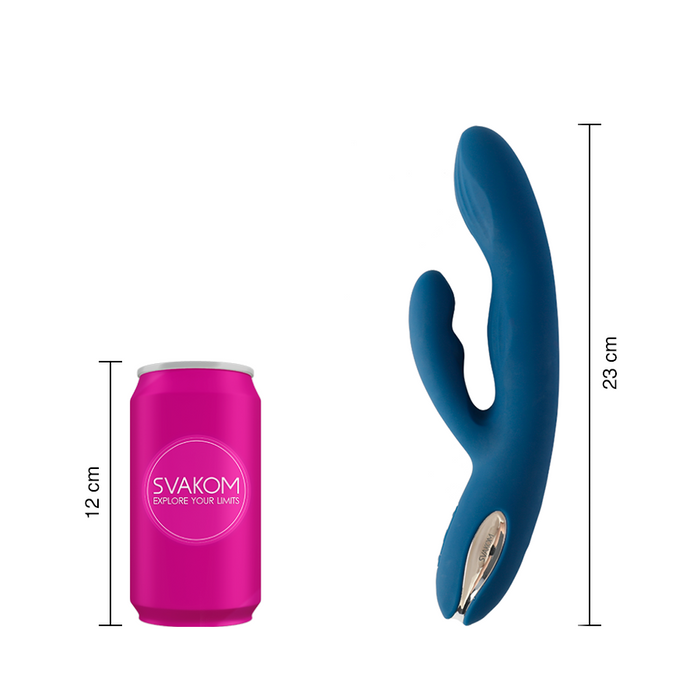 Vibrador de Doble Estimulación Aylin Azul Oscuro By Svakom