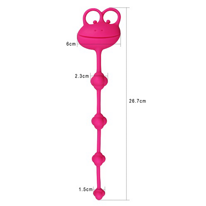 Anal Beads 10'' Silicone Frog