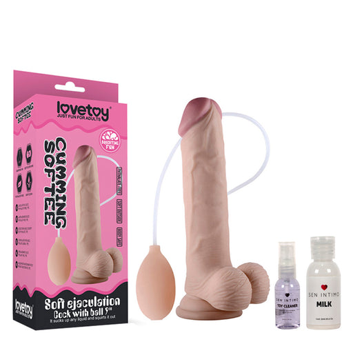 9” SOFT EJACULATION COCK WITH BALL