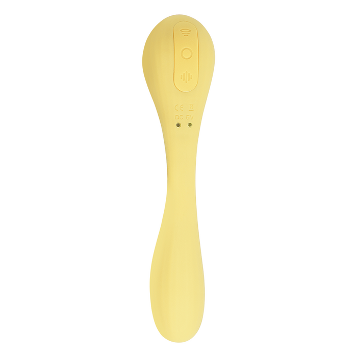 Estimulador Clitorial y Vibrador Punto G Magic Bobi Yellow COntrolado por APP Global