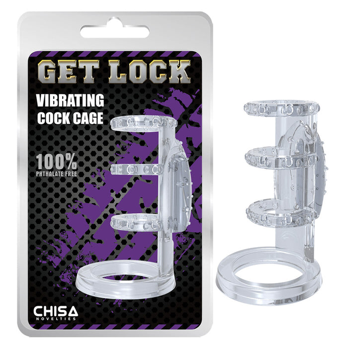 Vibrating Cock Cage Clear