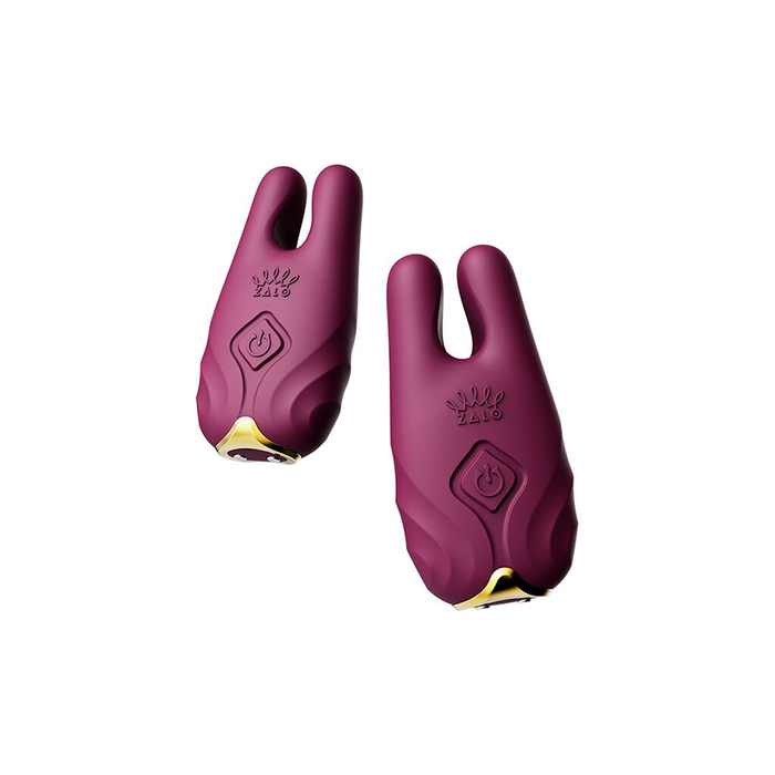Pinzas Para Pezones y Clitoris de Lujo Nave Velvet Purple Controlado por APP Global by ZALO