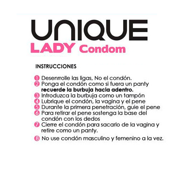 Lady Condom Uniq Condón Femenino x 3 Unidades