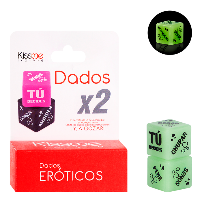 DADOS ERÓTICOS LUMINOSOS X 2