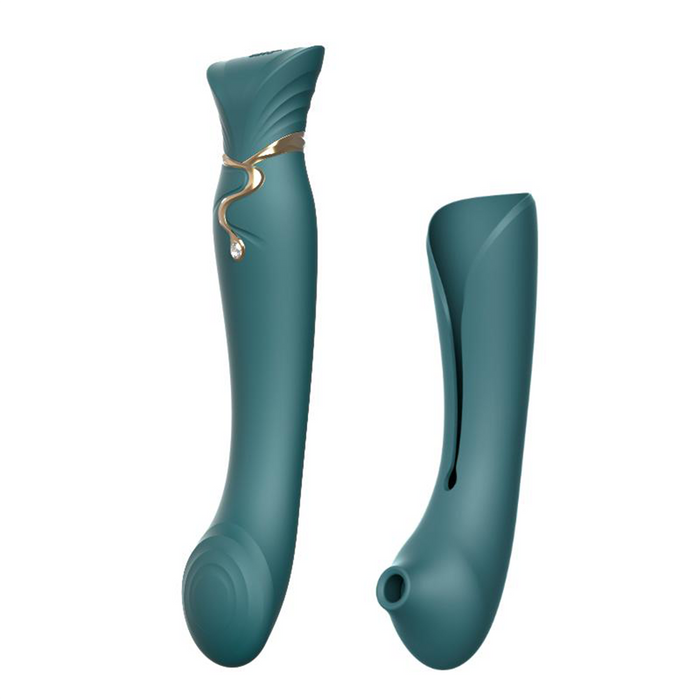 Set Vibrador de Lujo Queen Jewel Green Controlado por APP Bluetooth by ZALO