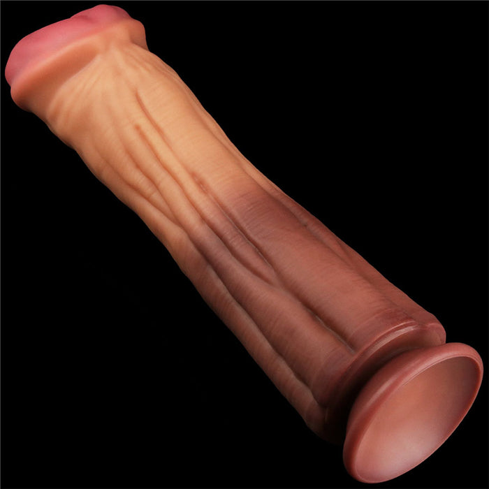 Dildo Silicome 12'' Dual Layered Platinum